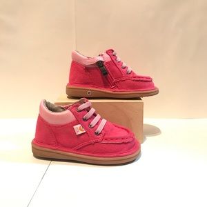 Pink leather toddler shoes